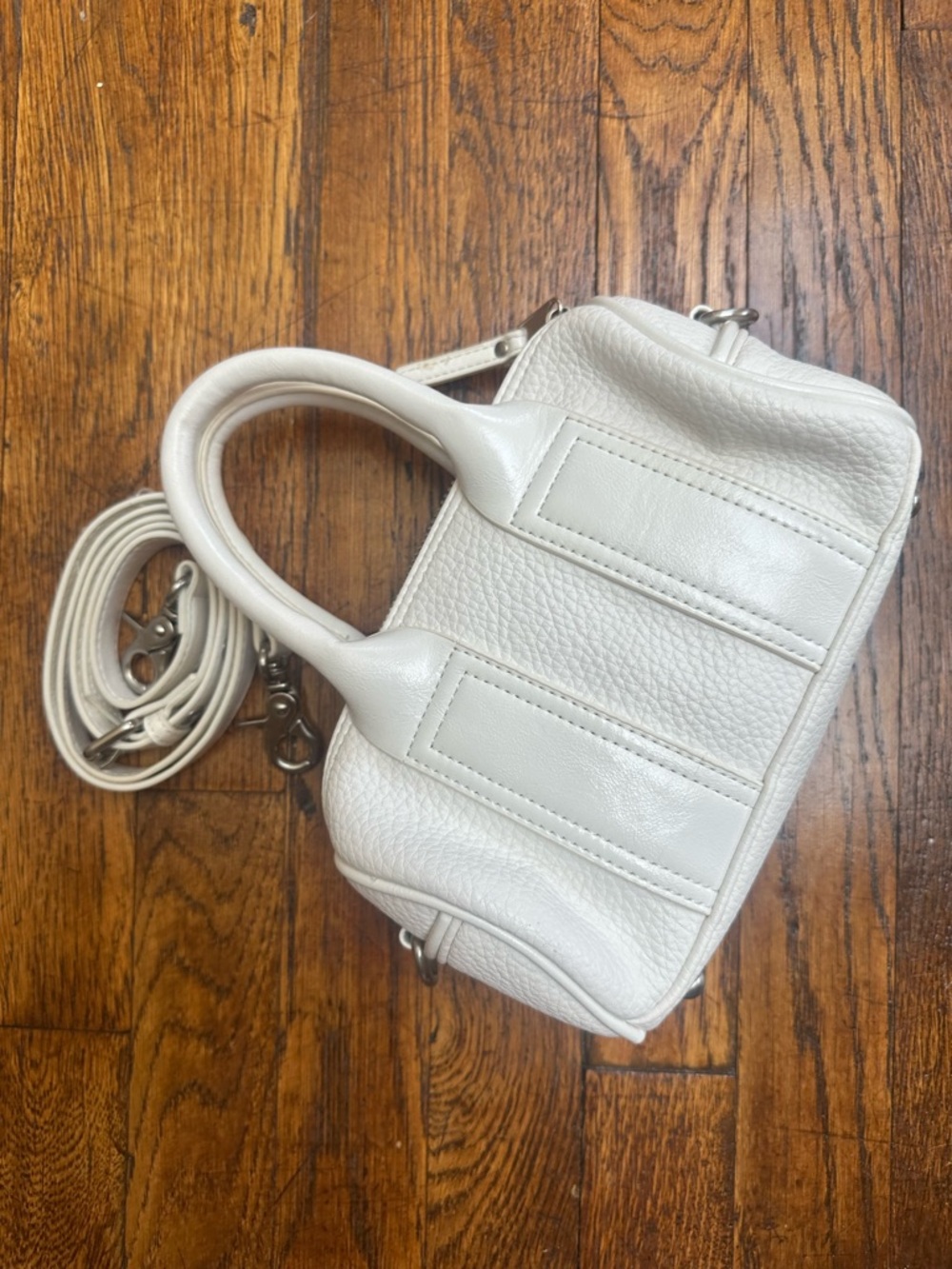 Urban Outfitters White Pebbled Mini Satchel